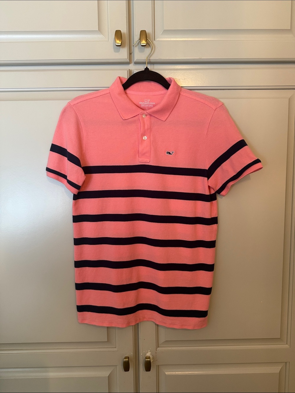 Vineyard Vines boys Pink Striped Polo Shirt